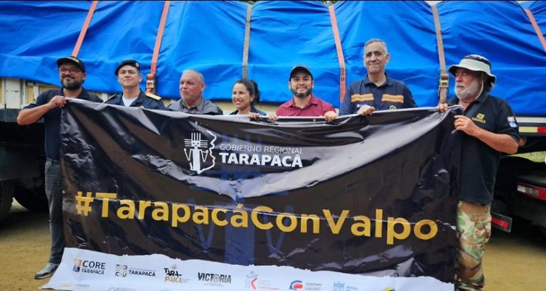 1.800 kilómetros de solidaridad: Gobernador de Tarapacá entregó más de 30 toneladas de ayuda a la región de Valparaíso